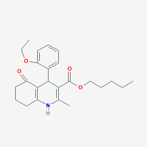 molecular formula C24H31NO4 B5057648 pentyl 4-(2-ethoxyphenyl)-2-methyl-5-oxo-1,4,5,6,7,8-hexahydro-3-quinolinecarboxylate 