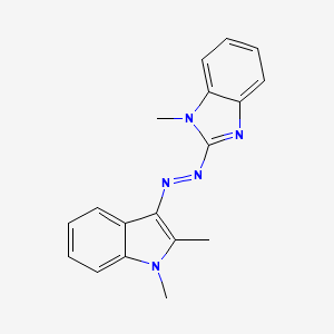 molecular formula C18H17N5 B5057655 2-[(1,2-dimethyl-1H-indol-3-yl)diazenyl]-1-methyl-1H-benzimidazole 