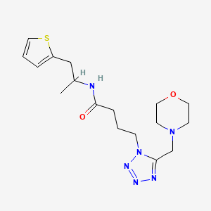 molecular formula C17H26N6O2S B5057666 N-[1-methyl-2-(2-thienyl)ethyl]-4-[5-(4-morpholinylmethyl)-1H-tetrazol-1-yl]butanamide 