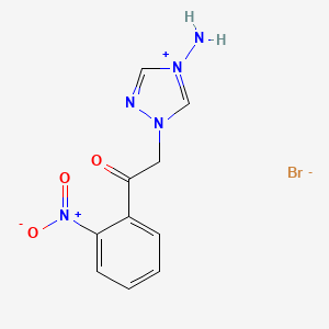 molecular formula C10H10BrN5O3 B5057674 4-amino-1-[2-(2-nitrophenyl)-2-oxoethyl]-1H-1,2,4-triazol-4-ium bromide 