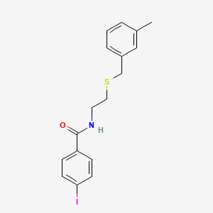 molecular formula C17H18INOS B5057676 4-iodo-N-{2-[(3-methylbenzyl)thio]ethyl}benzamide 