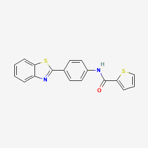 molecular formula C18H12N2OS2 B5057679 N-[4-(1,3-benzothiazol-2-yl)phenyl]-2-thiophenecarboxamide 