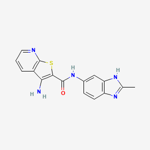 molecular formula C16H13N5OS B5057697 3-amino-N-(2-methyl-1H-benzimidazol-6-yl)thieno[2,3-b]pyridine-2-carboxamide 