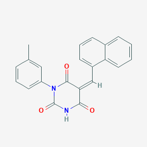 molecular formula C22H16N2O3 B5057740 1-(3-methylphenyl)-5-(1-naphthylmethylene)-2,4,6(1H,3H,5H)-pyrimidinetrione 