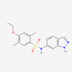 molecular formula C17H19N3O3S B5057748 4-ethoxy-N-1H-indazol-6-yl-2,5-dimethylbenzenesulfonamide 