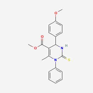 molecular formula C20H20N2O3S B5057754 methyl 4-(4-methoxyphenyl)-6-methyl-1-phenyl-2-thioxo-1,2,3,4-tetrahydro-5-pyrimidinecarboxylate 