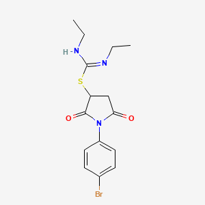 molecular formula C15H18BrN3O2S B5057777 1-(4-bromophenyl)-2,5-dioxo-3-pyrrolidinyl N,N'-diethylimidothiocarbamate 