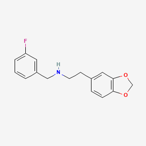 molecular formula C16H16FNO2 B5057783 2-(1,3-benzodioxol-5-yl)-N-(3-fluorobenzyl)ethanamine 
