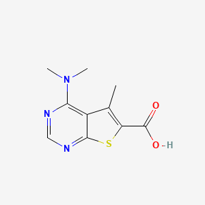 molecular formula C10H11N3O2S B5057793 4-(dimethylamino)-5-methylthieno[2,3-d]pyrimidine-6-carboxylic acid 