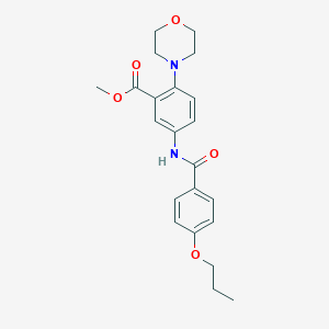 Methyl 2-(4-morpholinyl)-5-[(4-propoxybenzoyl)amino]benzoate