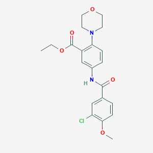 Ethyl 5-[(3-chloro-4-methoxybenzoyl)amino]-2-morpholin-4-ylbenzoate