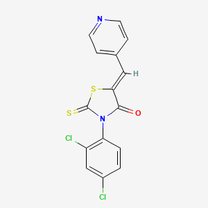 molecular formula C15H8Cl2N2OS2 B5057827 3-(2,4-dichlorophenyl)-5-(4-pyridinylmethylene)-2-thioxo-1,3-thiazolidin-4-one 