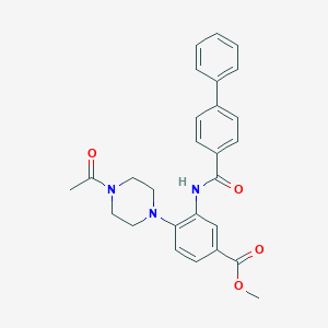 Methyl 4-(4-acetylpiperazin-1-yl)-3-[(biphenyl-4-ylcarbonyl)amino]benzoate