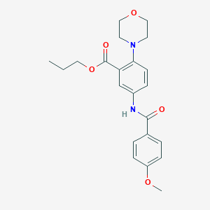 Propyl 5-[(4-methoxybenzoyl)amino]-2-(4-morpholinyl)benzoate