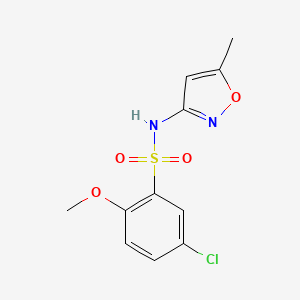 molecular formula C11H11ClN2O4S B5057856 5-chloro-2-methoxy-N-(5-methyl-3-isoxazolyl)benzenesulfonamide 