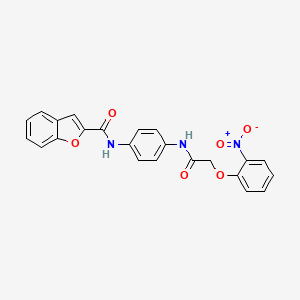 molecular formula C23H17N3O6 B5057870 N-(4-{[2-(2-nitrophenoxy)acetyl]amino}phenyl)-1-benzofuran-2-carboxamide 