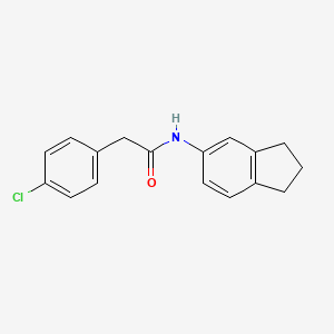 molecular formula C17H16ClNO B5057875 2-(4-chlorophenyl)-N-(2,3-dihydro-1H-inden-5-yl)acetamide 