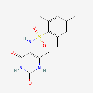 molecular formula C14H17N3O4S B5057887 N-(2,4-dihydroxy-6-methyl-5-pyrimidinyl)-2,4,6-trimethylbenzenesulfonamide 