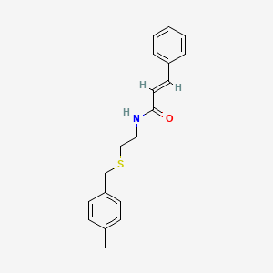 molecular formula C19H21NOS B5057902 N-{2-[(4-methylbenzyl)thio]ethyl}-3-phenylacrylamide 