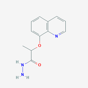 molecular formula C12H13N3O2 B5057915 2-(8-quinolinyloxy)propanohydrazide 