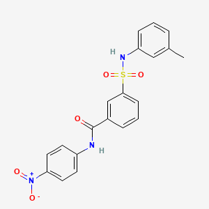molecular formula C20H17N3O5S B5057936 3-{[(3-methylphenyl)amino]sulfonyl}-N-(4-nitrophenyl)benzamide 