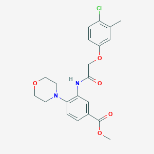 molecular formula C21H23ClN2O5 B505797 Methyl 3-{[(4-chloro-3-methylphenoxy)acetyl]amino}-4-(4-morpholinyl)benzoate 
