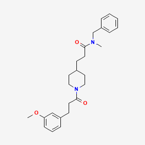 molecular formula C26H34N2O3 B5057971 N-benzyl-3-{1-[3-(3-methoxyphenyl)propanoyl]-4-piperidinyl}-N-methylpropanamide 