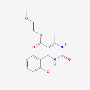 molecular formula C16H20N2O5 B5057997 2-methoxyethyl 4-(2-methoxyphenyl)-6-methyl-2-oxo-1,2,3,4-tetrahydro-5-pyrimidinecarboxylate 