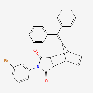 molecular formula C28H20BrNO2 B5058015 4-(3-bromophenyl)-10-(diphenylmethylene)-4-azatricyclo[5.2.1.0~2,6~]dec-8-ene-3,5-dione 