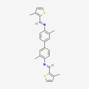 molecular formula C26H24N2S2 B5058022 (3,3'-dimethyl-4'-{[(3-methyl-2-thienyl)methylene]amino}-4-biphenylyl)[(3-methyl-2-thienyl)methylene]amine 