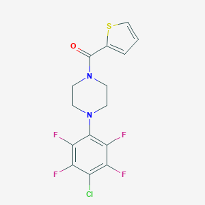 molecular formula C15H11ClF4N2OS B505803 1-(4-Chloro-2,3,5,6-tetrafluorophenyl)-4-(2-thienylcarbonyl)piperazine 
