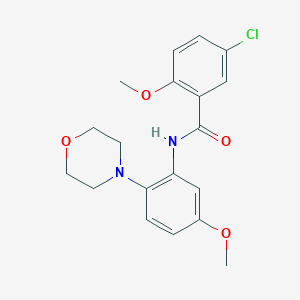 molecular formula C19H21ClN2O4 B505804 5-chloro-2-methoxy-N-[5-methoxy-2-(morpholin-4-yl)phenyl]benzamide 