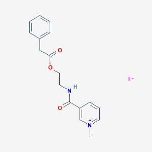 molecular formula C17H19IN2O3 B5058043 1-methyl-3-[({2-[(phenylacetyl)oxy]ethyl}amino)carbonyl]pyridinium iodide 