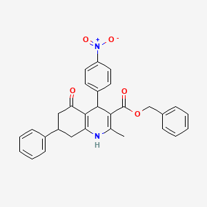 molecular formula C30H26N2O5 B5058045 benzyl 2-methyl-4-(4-nitrophenyl)-5-oxo-7-phenyl-1,4,5,6,7,8-hexahydro-3-quinolinecarboxylate 