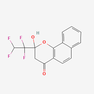 molecular formula C15H10F4O3 B5058073 2-hydroxy-2-(1,1,2,2-tetrafluoroethyl)-2,3-dihydro-4H-benzo[h]chromen-4-one CAS No. 5486-63-5