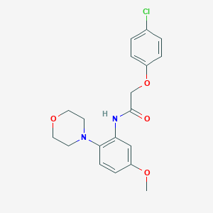 molecular formula C19H21ClN2O4 B505808 2-(4-chlorophenoxy)-N-[5-methoxy-2-(4-morpholinyl)phenyl]acetamide 