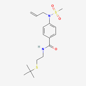 molecular formula C17H26N2O3S2 B5058092 4-[allyl(methylsulfonyl)amino]-N-[2-(tert-butylthio)ethyl]benzamide 