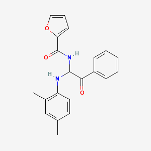 molecular formula C21H20N2O3 B5058095 N-{1-[(2,4-dimethylphenyl)amino]-2-oxo-2-phenylethyl}-2-furamide CAS No. 5521-84-6