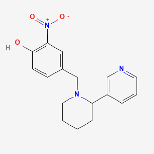 molecular formula C17H19N3O3 B5058103 2-nitro-4-{[2-(3-pyridinyl)-1-piperidinyl]methyl}phenol 