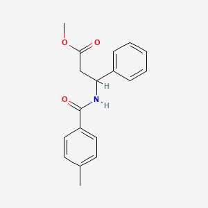 molecular formula C18H19NO3 B5058123 methyl 3-[(4-methylbenzoyl)amino]-3-phenylpropanoate 