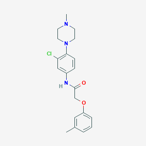 molecular formula C20H24ClN3O2 B505813 N-[3-chloro-4-(4-methylpiperazin-1-yl)phenyl]-2-(3-methylphenoxy)acetamide 