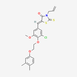molecular formula C24H24ClNO4S2 B5058131 3-allyl-5-{3-chloro-4-[2-(3,4-dimethylphenoxy)ethoxy]-5-methoxybenzylidene}-2-thioxo-1,3-thiazolidin-4-one 