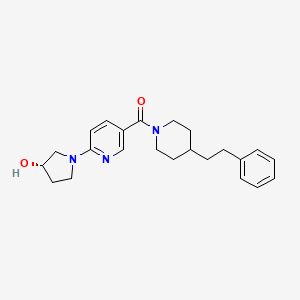 molecular formula C23H29N3O2 B5058135 (3S)-1-(5-{[4-(2-phenylethyl)-1-piperidinyl]carbonyl}-2-pyridinyl)-3-pyrrolidinol 