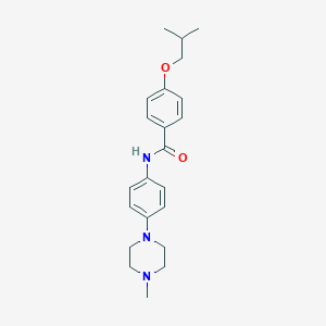 molecular formula C22H29N3O2 B505815 4-isobutoxy-N-[4-(4-methyl-1-piperazinyl)phenyl]benzamide 