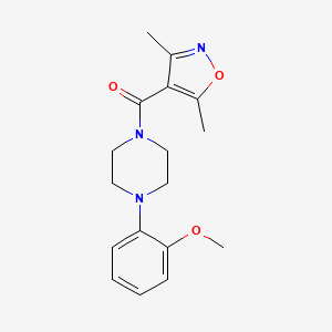 molecular formula C17H21N3O3 B5058168 1-[(3,5-dimethyl-4-isoxazolyl)carbonyl]-4-(2-methoxyphenyl)piperazine 