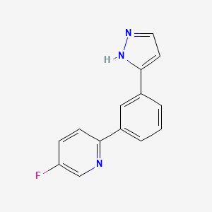 molecular formula C14H10FN3 B5058205 5-fluoro-2-[3-(1H-pyrazol-3-yl)phenyl]pyridine 