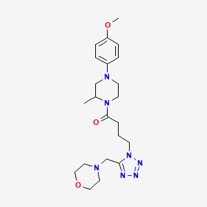 molecular formula C22H33N7O3 B5058209 4-[(1-{4-[4-(4-methoxyphenyl)-2-methyl-1-piperazinyl]-4-oxobutyl}-1H-tetrazol-5-yl)methyl]morpholine 