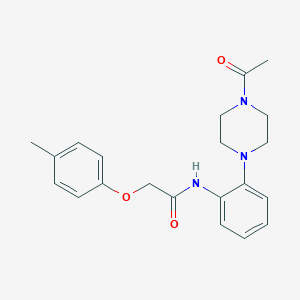 molecular formula C21H25N3O3 B505821 N-[2-(4-acetylpiperazin-1-yl)phenyl]-2-(4-methylphenoxy)acetamide 