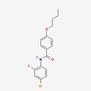 molecular formula C17H17BrFNO2 B5058224 N-(4-bromo-2-fluorophenyl)-4-butoxybenzamide 