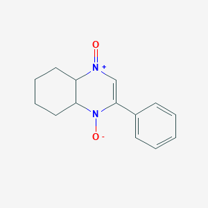 molecular formula C14H16N2O2 B5058229 2-phenyl-4a,5,6,7,8,8a-hexahydroquinoxaline 1,4-dioxide 